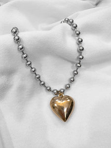 Gold Silver Heart